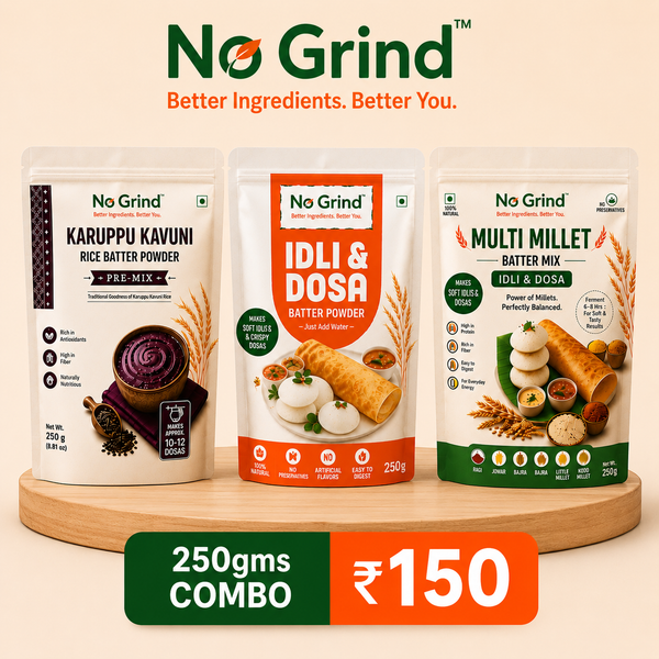 Karuppu Kavuni | Multi Millet | Plain Batter Mix | 250 gms combo