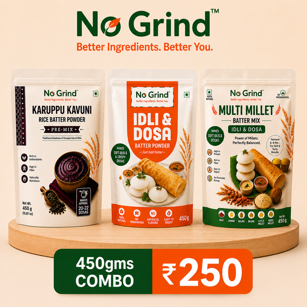 450 gms combo | Karuppu Kavuni | Multi Millet | Plain Batter Mix