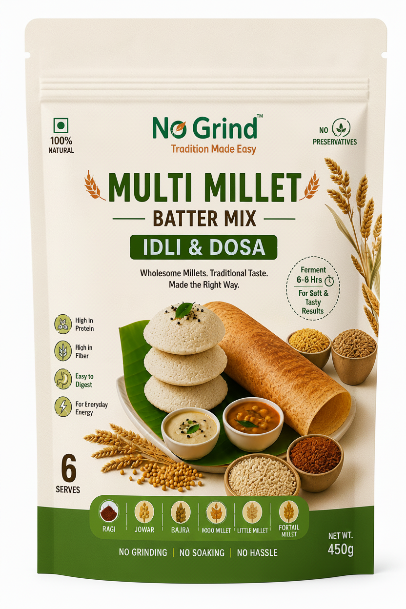 No Grind Multi Millet Batter Mix | Idli & Dosa Pre-Mix